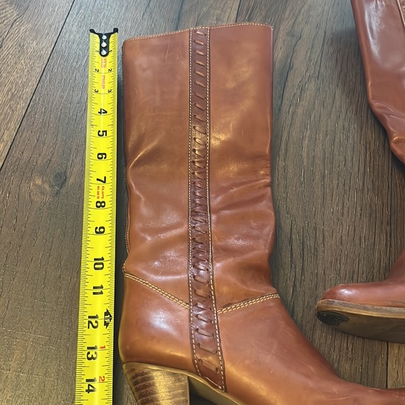 Vintage made in Brazil brown leather heeled boots size 8 - Picture 5 of 7
